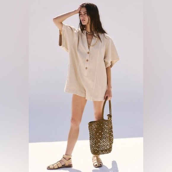 New FREE PEOPLE Easton Playsuit romper size XS - Picture 1 of 7